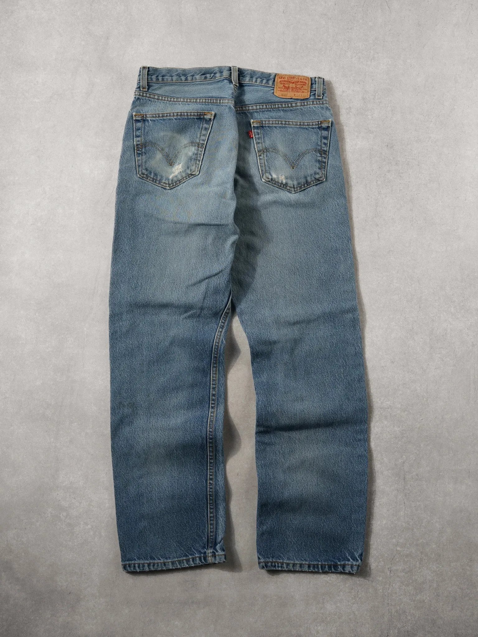 Vintage 90s Blue Levi's 505 Regluar Fit Denim Jeans (34x31) sold by Rebalance Vintage product image thumbnail 2