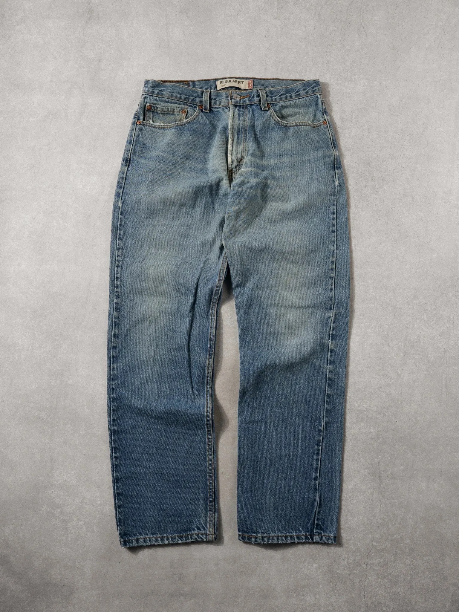 Vintage 90s Blue Levi's 505 Regluar Fit Denim Jeans (34x31) sold by Rebalance Vintage