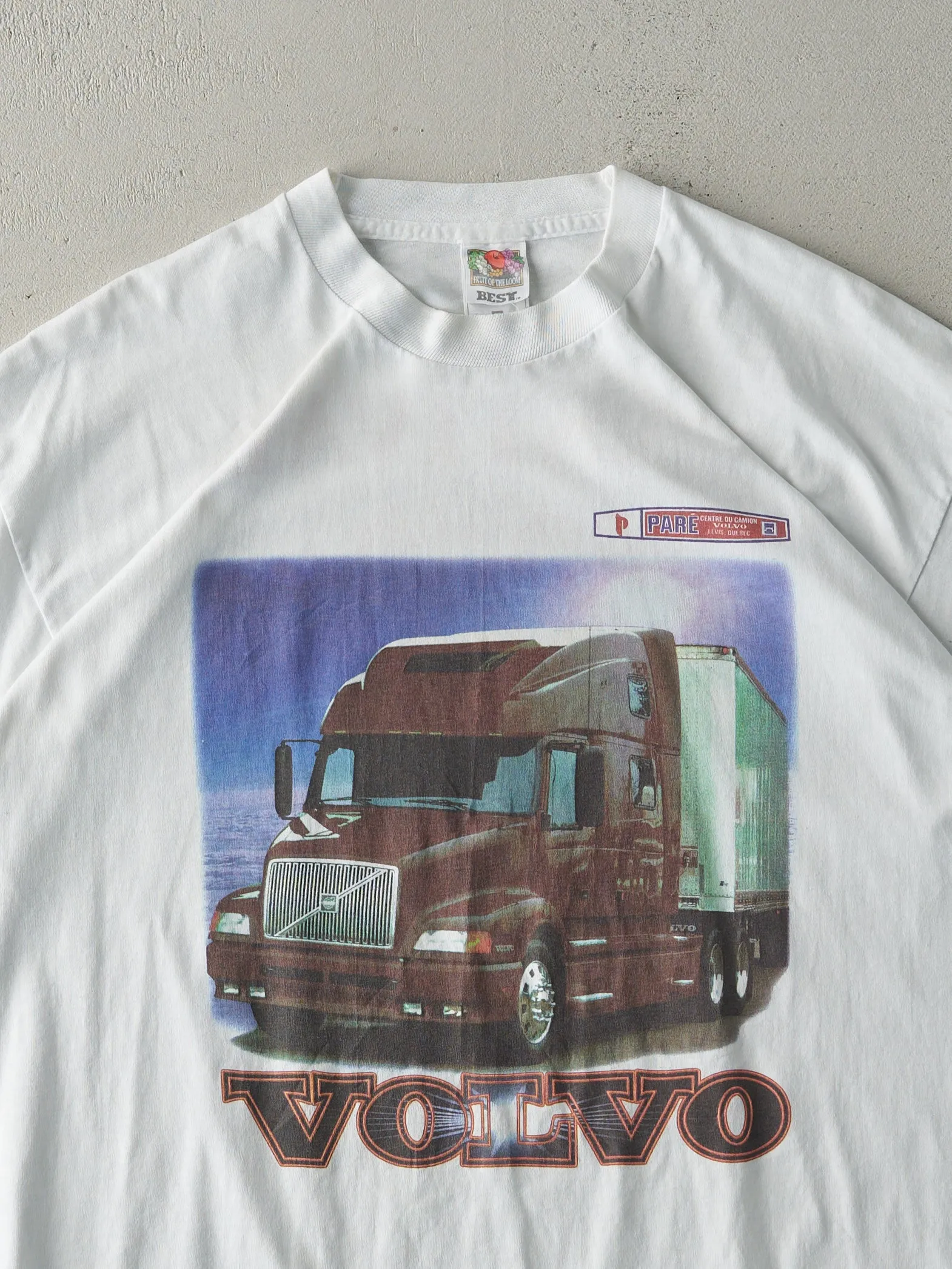 Vintage 90s White Volvo Trucks Festival Tee (L) sold by Rebalance Vintage product image thumbnail 3