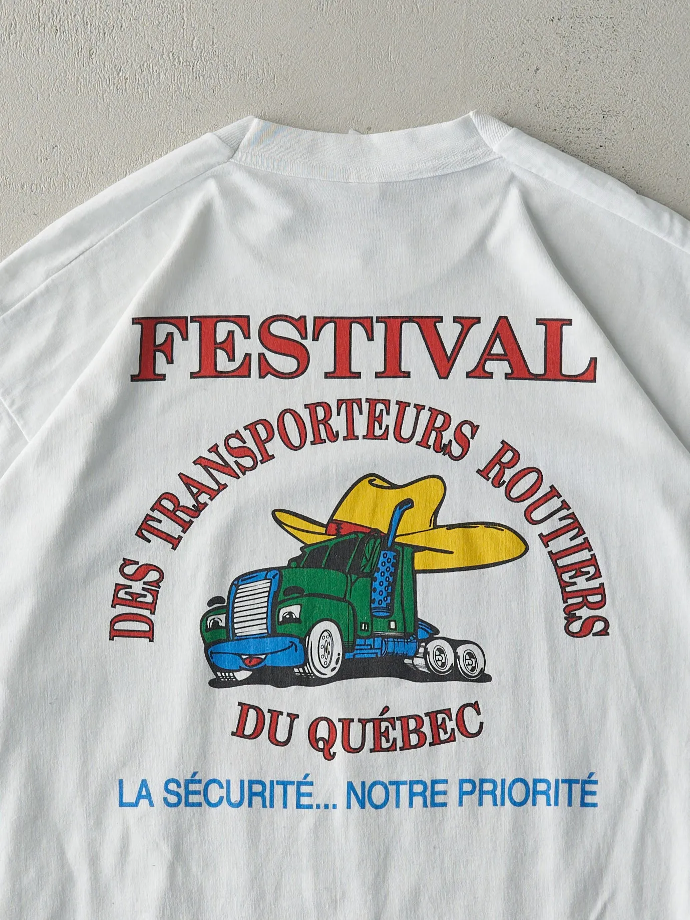 Vintage 90s White Volvo Trucks Festival Tee (L) sold by Rebalance Vintage product image thumbnail 4