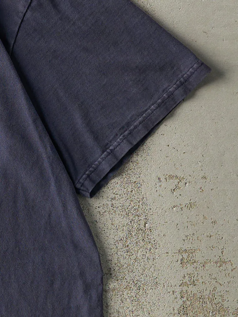 Vintage Y2K Navy Blue Nike Swoosh Embroidered Tee (M) sold by Rebalance Vintage product image thumbnail 3