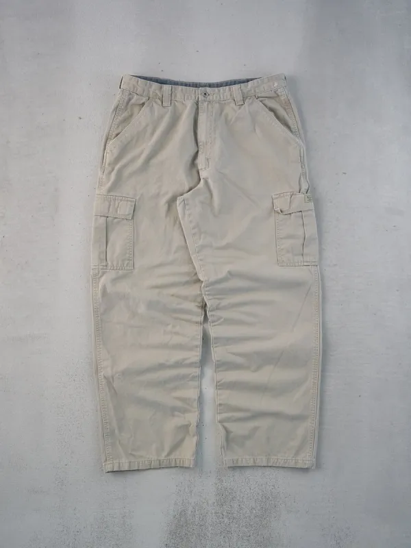 Vintage 90s Beige Wrangler Workwear Cargo Pants (34x30) sold by Rebalance Vintage