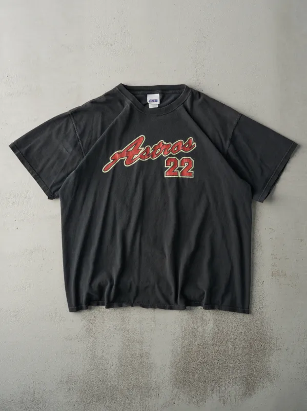 Vintage 05' Black Houston Astros Roger Clemens Player Tee (L) sold by Rebalance Vintage