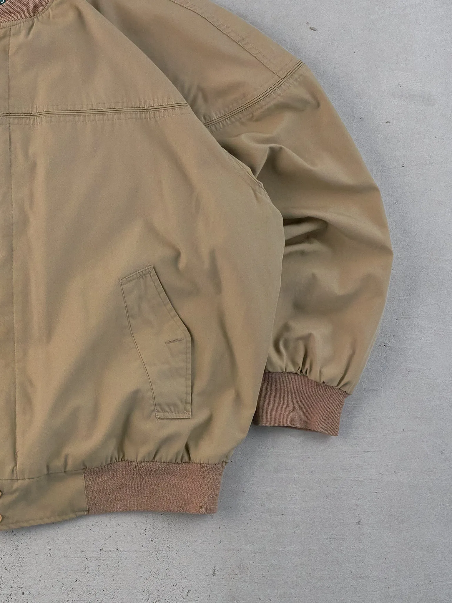 Vintage 90s Dark Beige Boulavard Light Bomber Jacket (XL) sold by Rebalance Vintage product image thumbnail 3