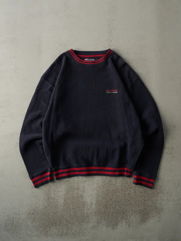 Vintage 90s Navy Blue Chaps Ralph Lauren Fleece Pullover (L) sold by Rebalance Vintage