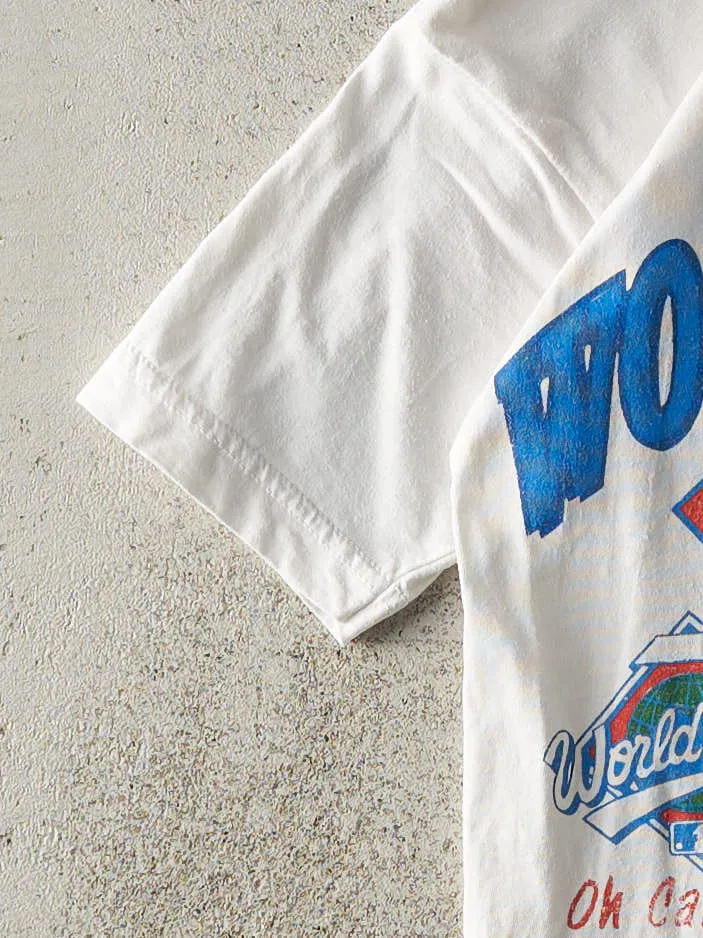 Vintage 90s White Toronto Blue Jays World Series Champions Tee (XS) sold by Rebalance Vintage product image thumbnail 3