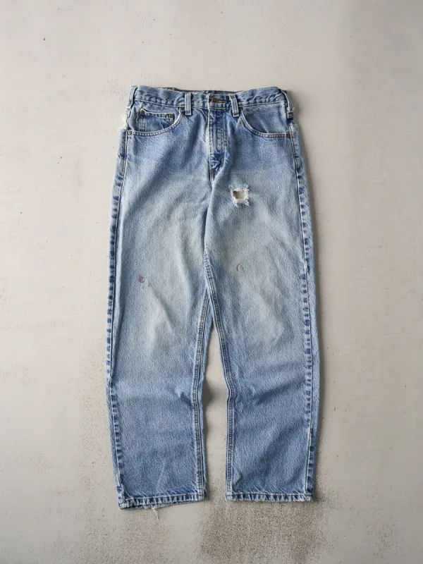 Vintage 90s Light Wash Distressed Carhartt Denim Jeans (31x28) sold by Rebalance Vintage
