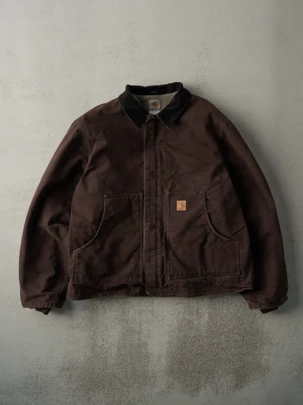 Vintage Y2K Brown Sherpa Lined Carhartt L Pocket Jacket (XL) sold by Rebalance Vintage