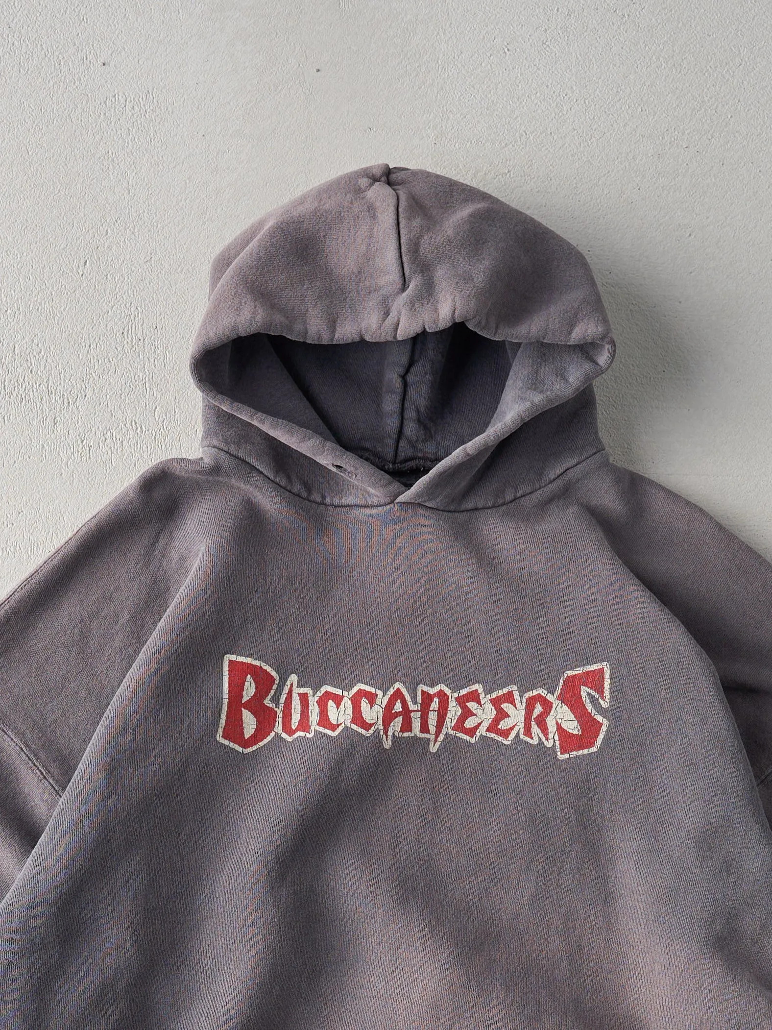 Vintage 90s Washed Grey Tampa Bay Buccaneers NFL Hoodie (L) sold by Rebalance Vintage product image thumbnail 2
