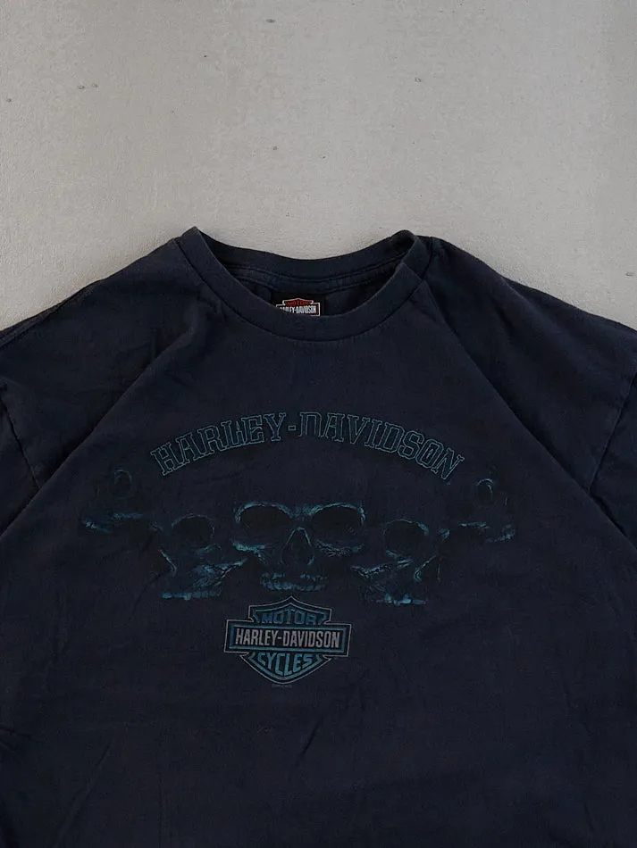 Vintage Y2k Washed Black Harley Davidson Rattlesnake Moutain Graphic Tee (M) sold by Rebalance Vintage product image thumbnail 2