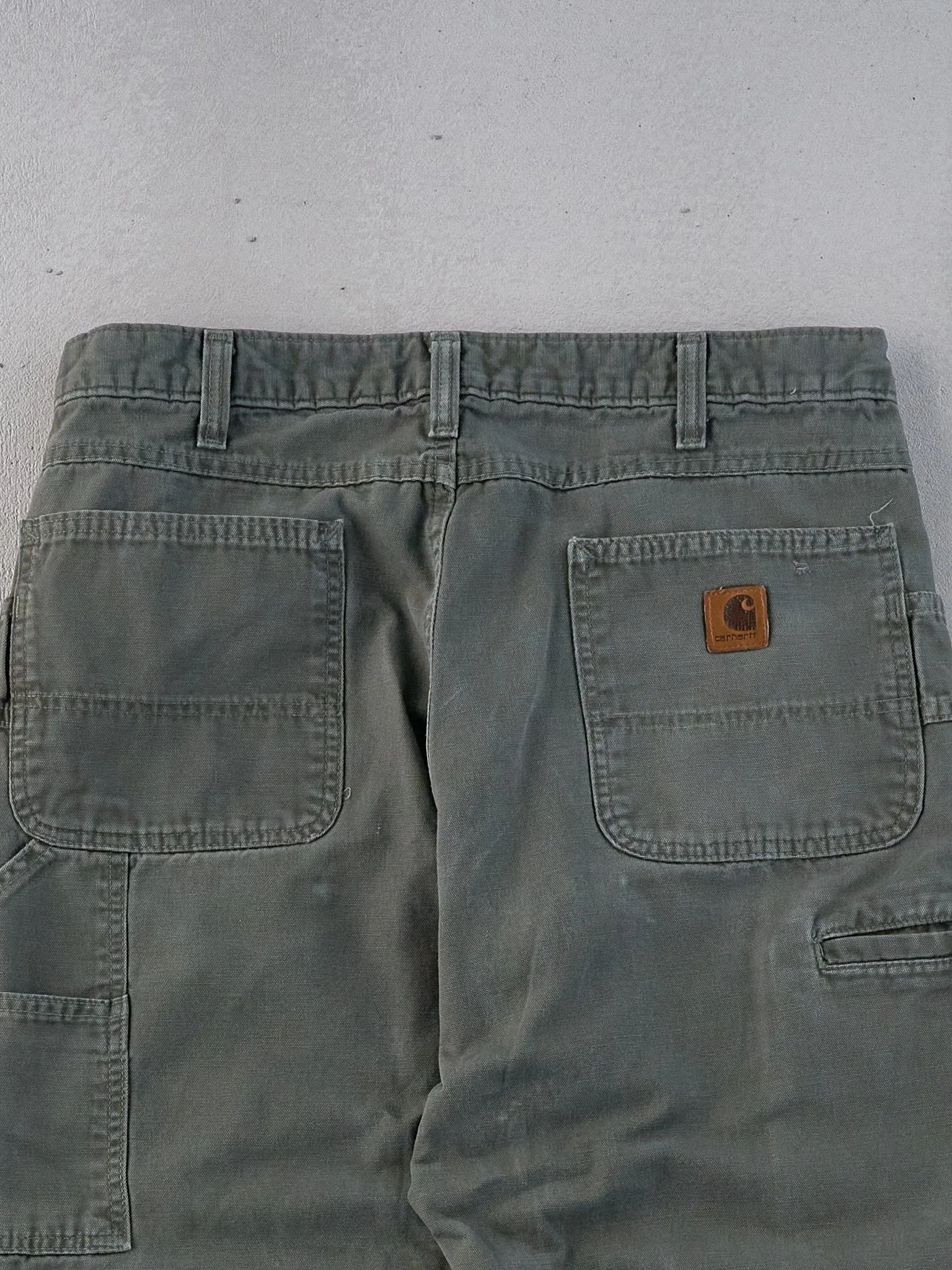 Vintage 90s Sage Green Carhartt Double Knee Carpenter Pants (33x29) sold by Rebalance Vintage product image thumbnail 4
