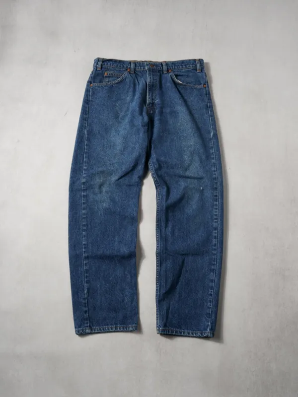 Vintage 70s Dark Blue Levi's 505 Denim Jeans (32x30) sold by Rebalance Vintage