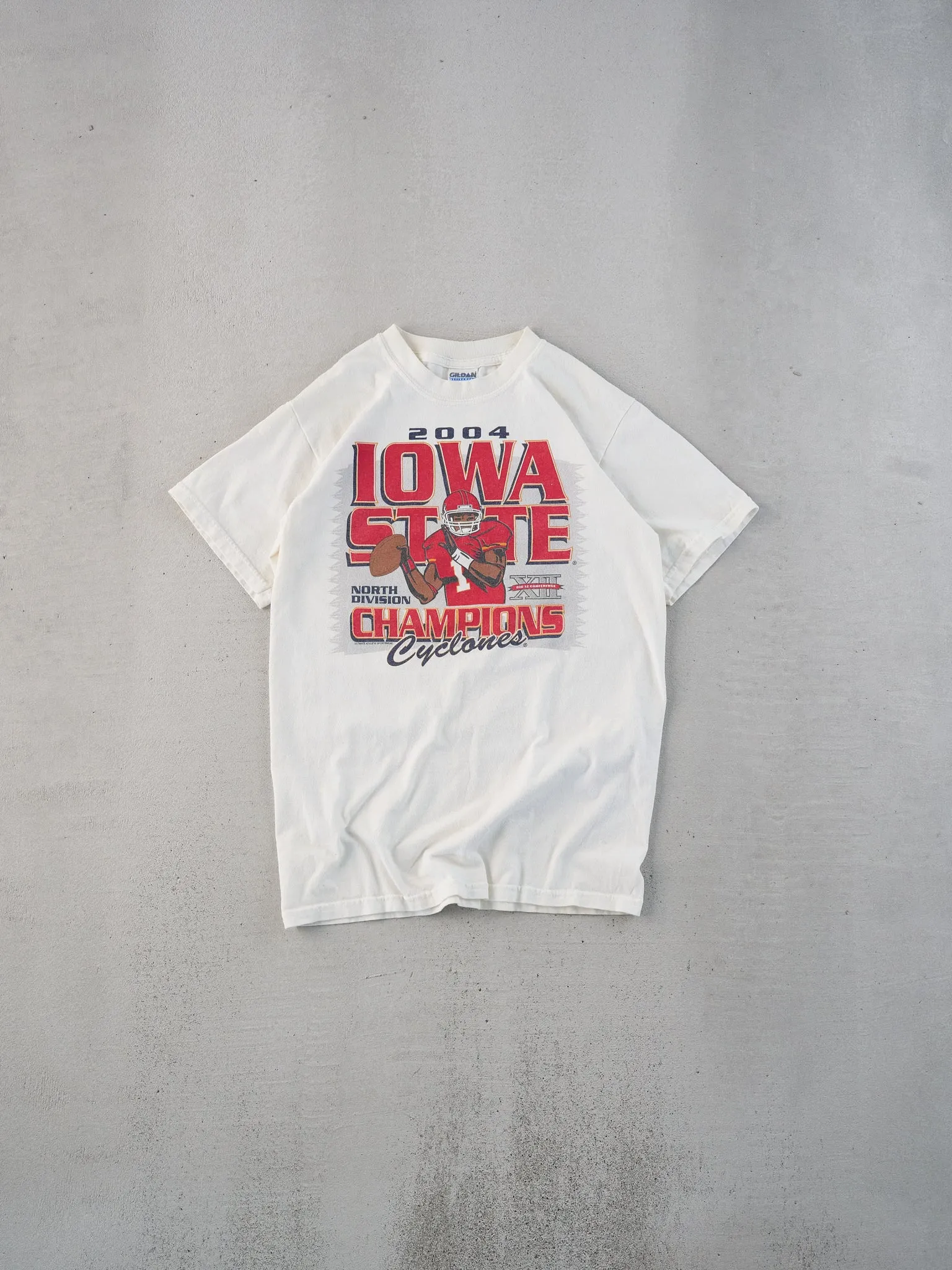 Vintage 04' White Iowa State Football Champions Clycones Tee (XS) sold by Rebalance Vintage