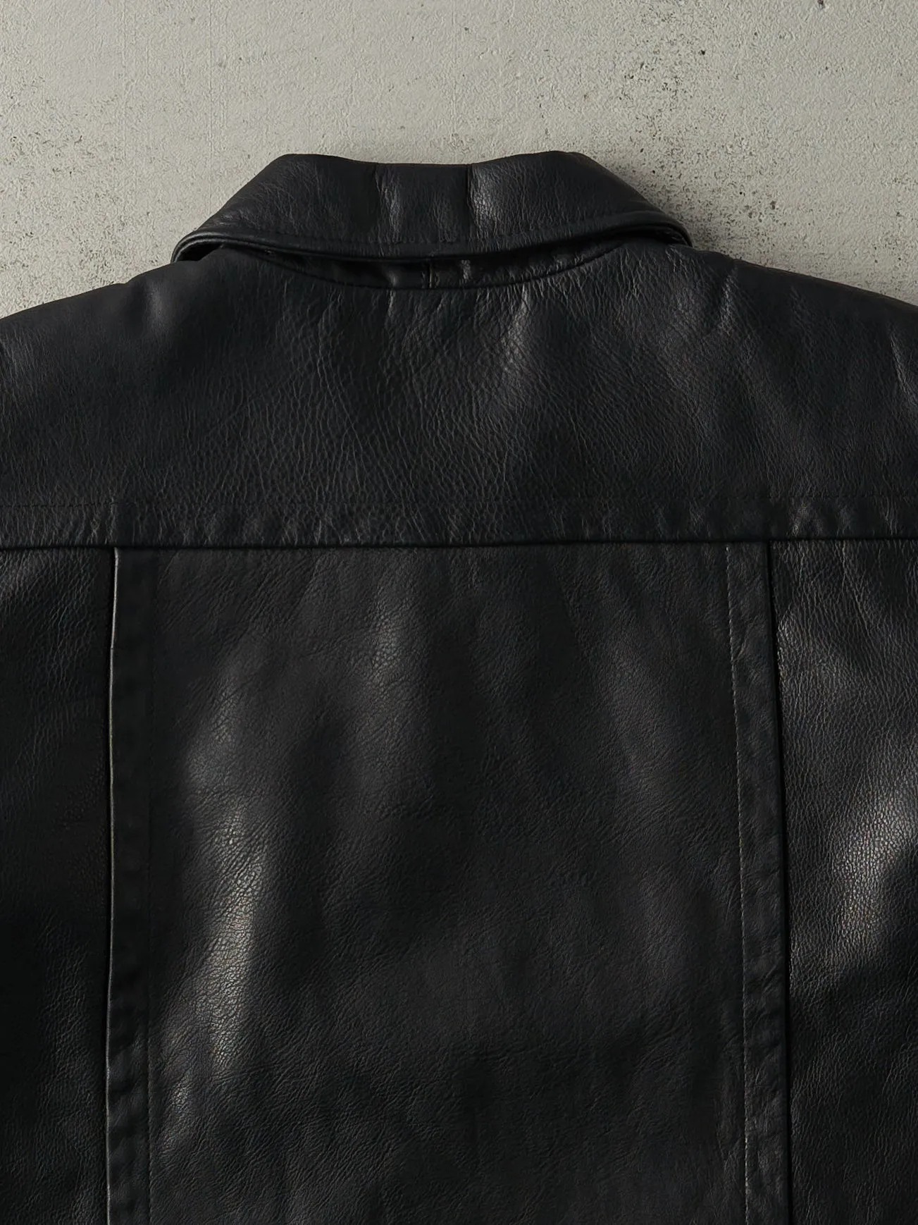 Vintage 90s Black Modo Peau Leather Boxy Jacket (M) sold by Rebalance Vintage product image thumbnail 4