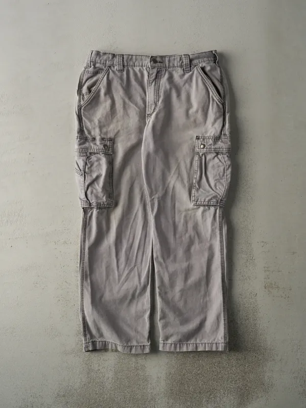 Vintage Y2K Grey Carhartt Light Weight Cargo Work Pants (34x28.5) sold by Rebalance Vintage