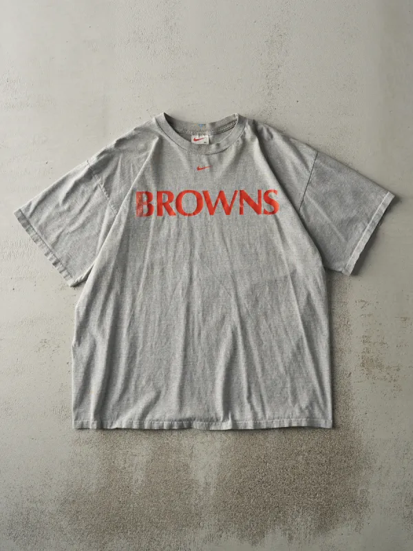 Vintage 90s Grey Cleveland Browns Nike Tee (L) sold by Rebalance Vintage