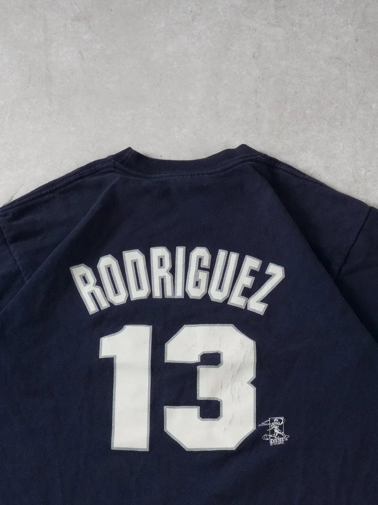 Vintage 90s Navy Blue New York Yankees #13 Rodriguez Majestics Tee (S) sold by Rebalance Vintage product image thumbnail 4