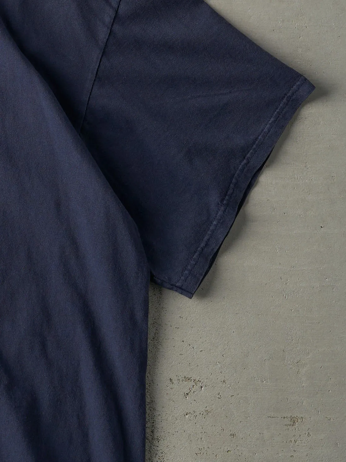 Vintage Y2K Navy Blue Embroidered Nike Swoosh Tee (L) sold by Rebalance Vintage product image thumbnail 3