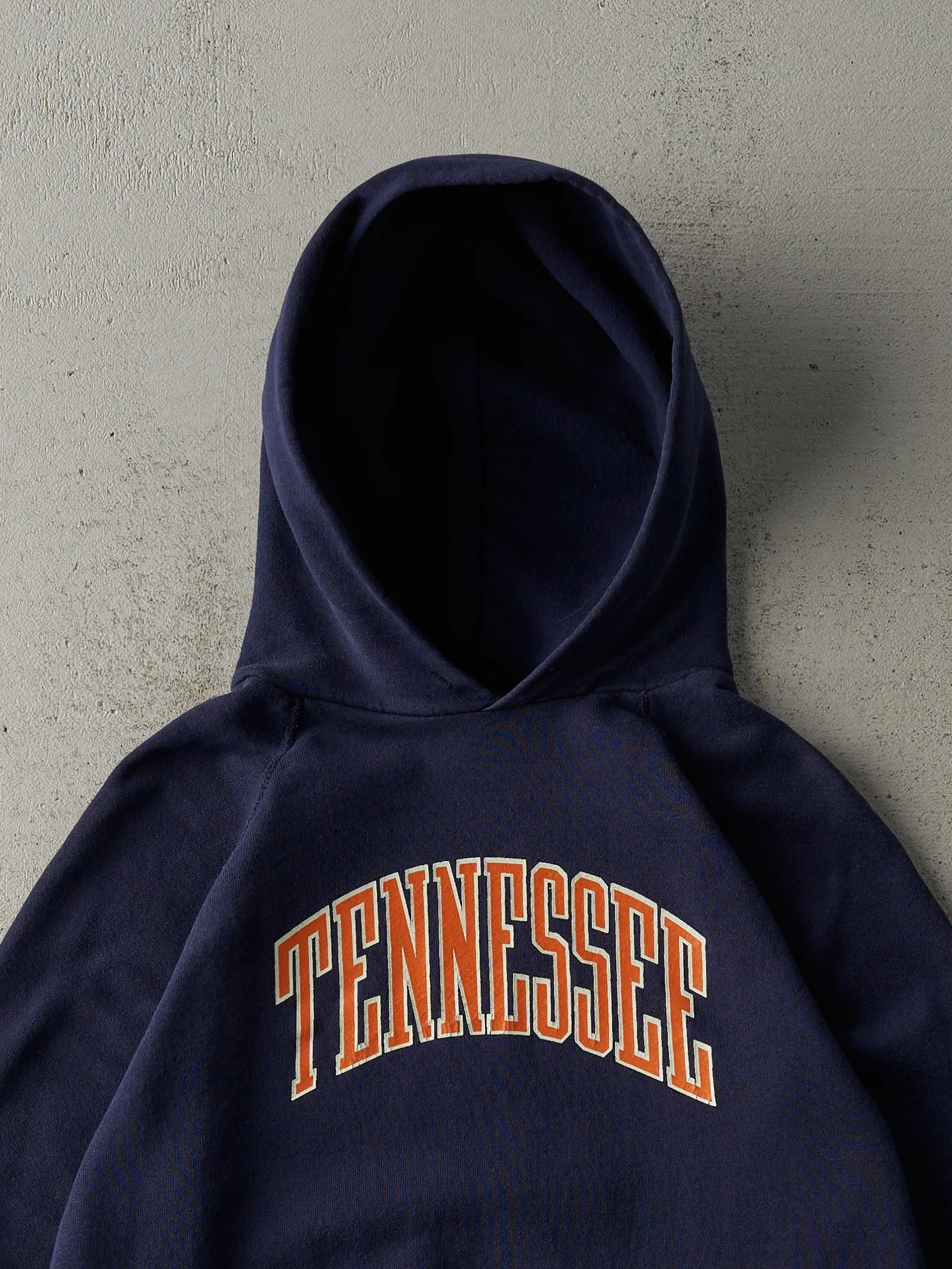 Vintage 80s Navy Blue University of Tennessee Hoodie (S) sold by Rebalance Vintage product image thumbnail 2