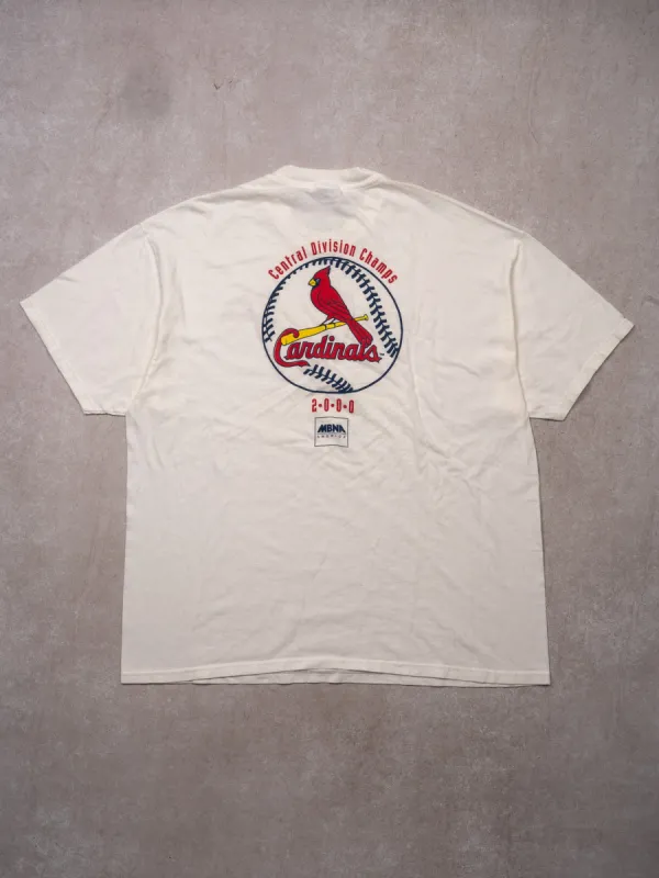 Vintage '00 White St Louis Cardinals Central Division Champs Tee (L) sold by Rebalance Vintage