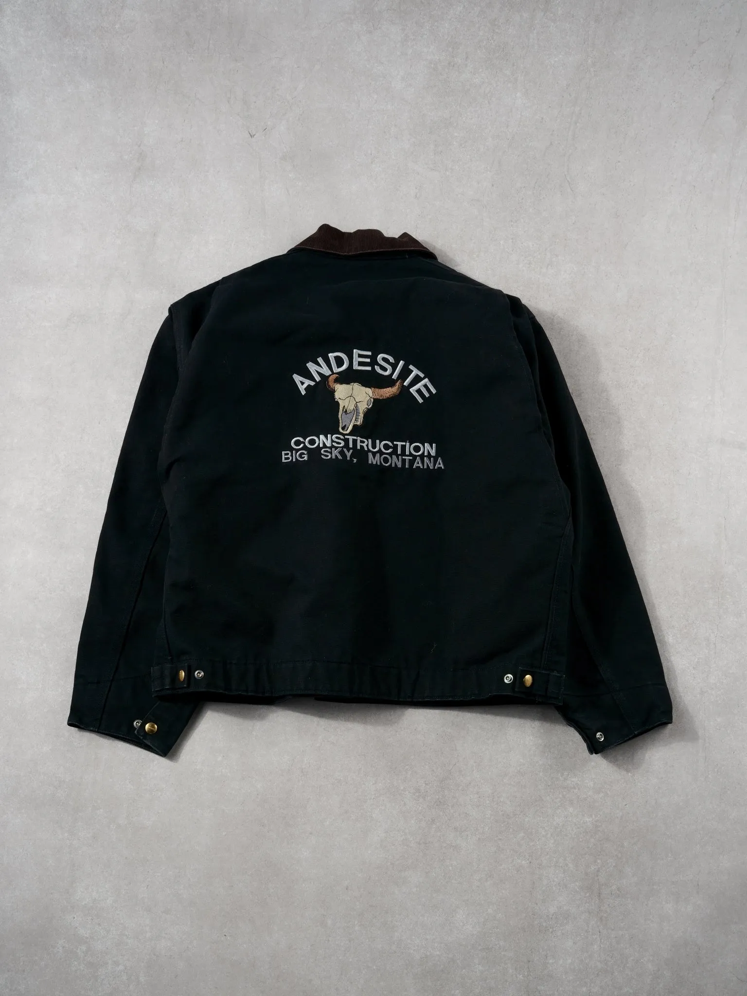 Vintage 90s Black Carhartt Blanket Lined Detroit Jacket (L/XL) sold by Rebalance Vintage product image thumbnail 2