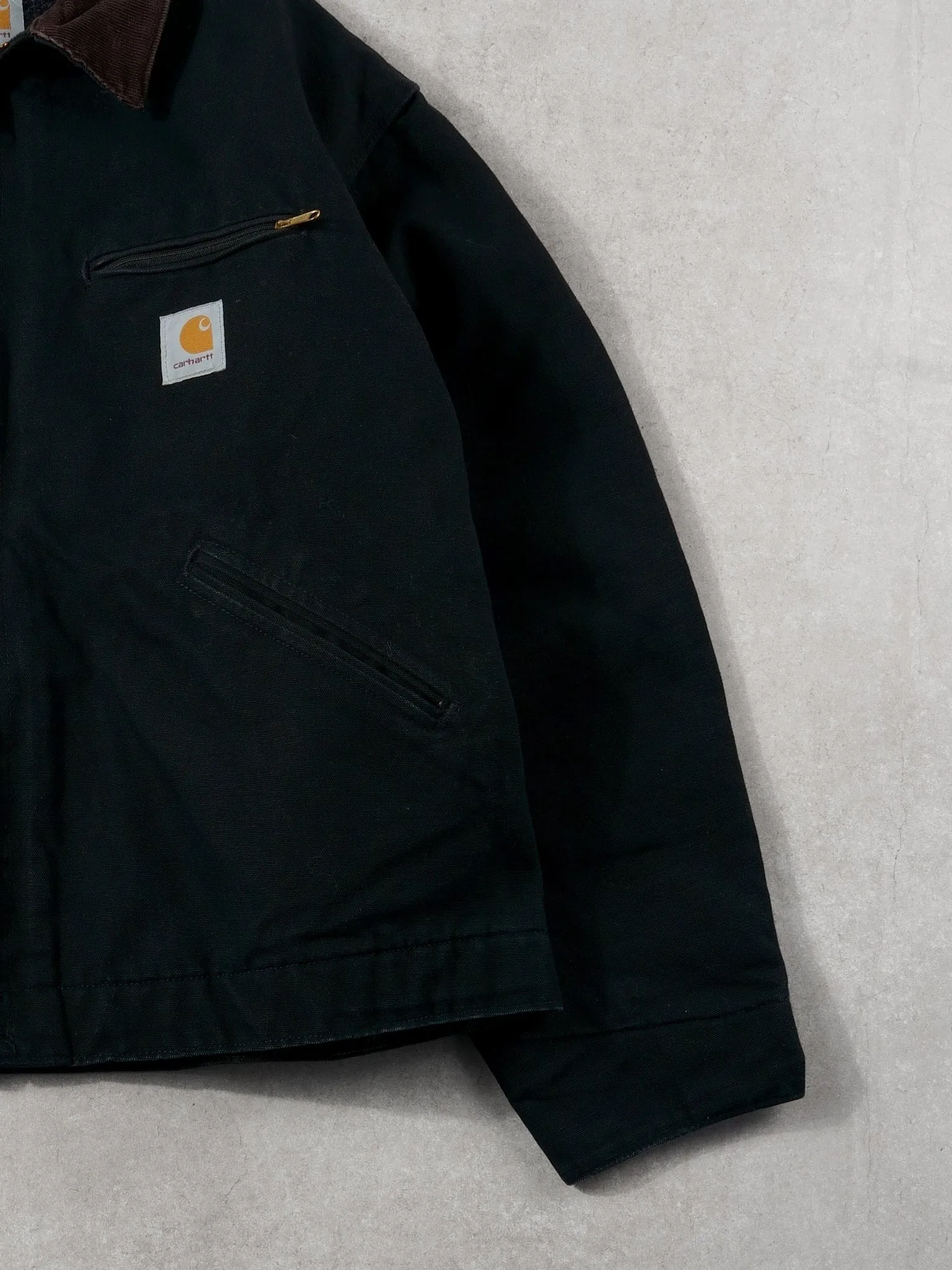 Vintage 90s Black Carhartt Blanket Lined Detroit Jacket (L/XL) sold by Rebalance Vintage product image thumbnail 5