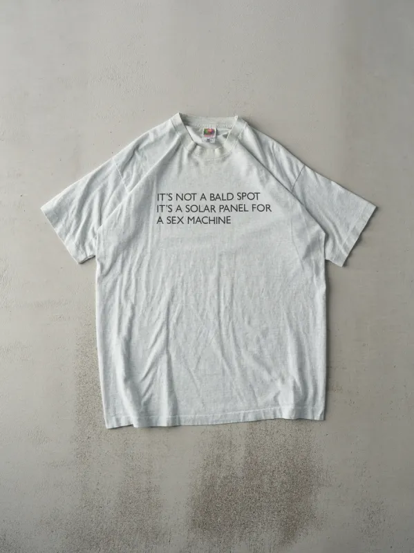 Vintage 90s Heather Grey "Solar Panel" Single Stitch Tee (M/L) sold by Rebalance Vintage