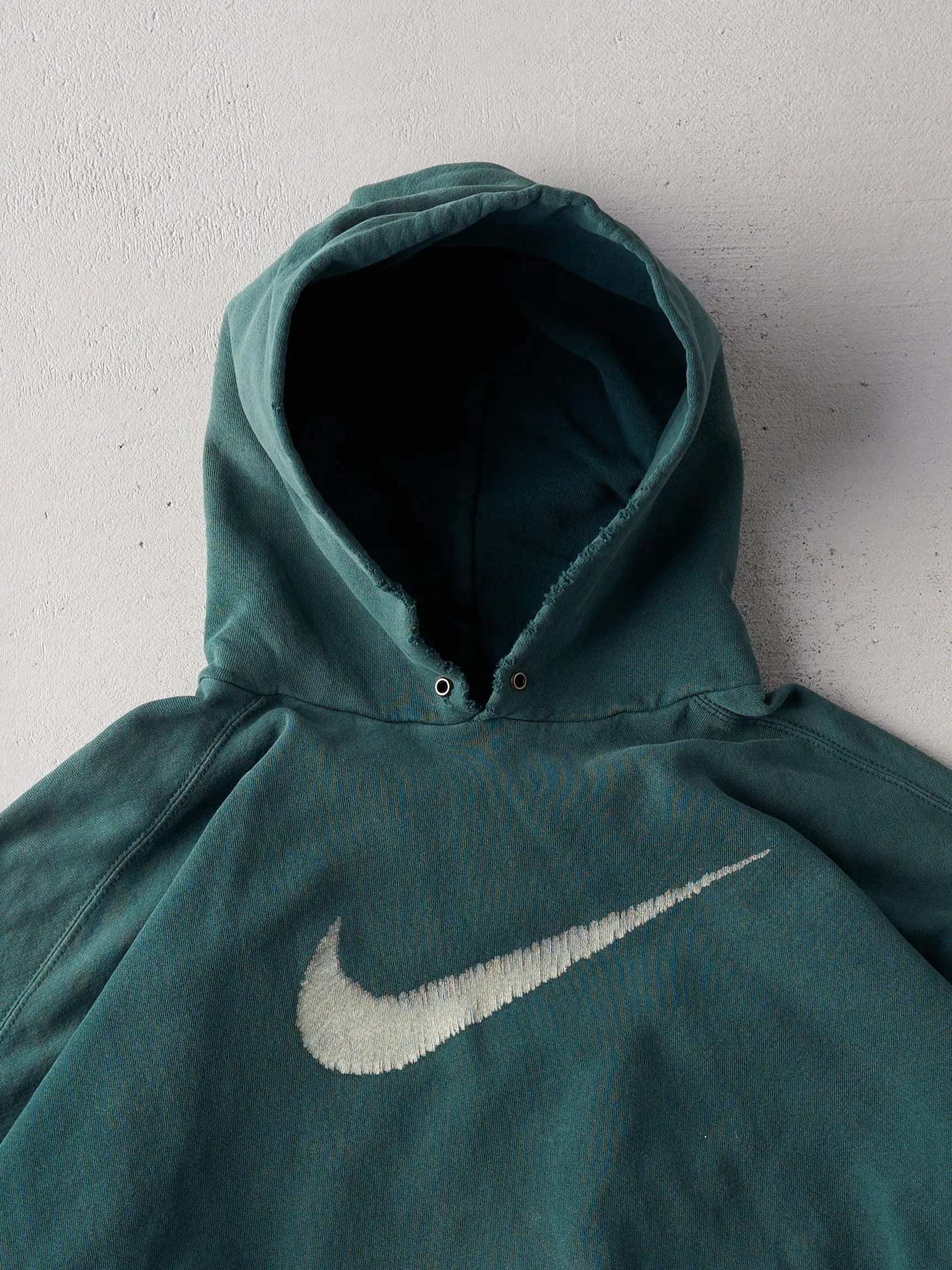 Vintage 90s Forest Green Nike Hoodie (XXL) sold by Rebalance Vintage product image thumbnail 3