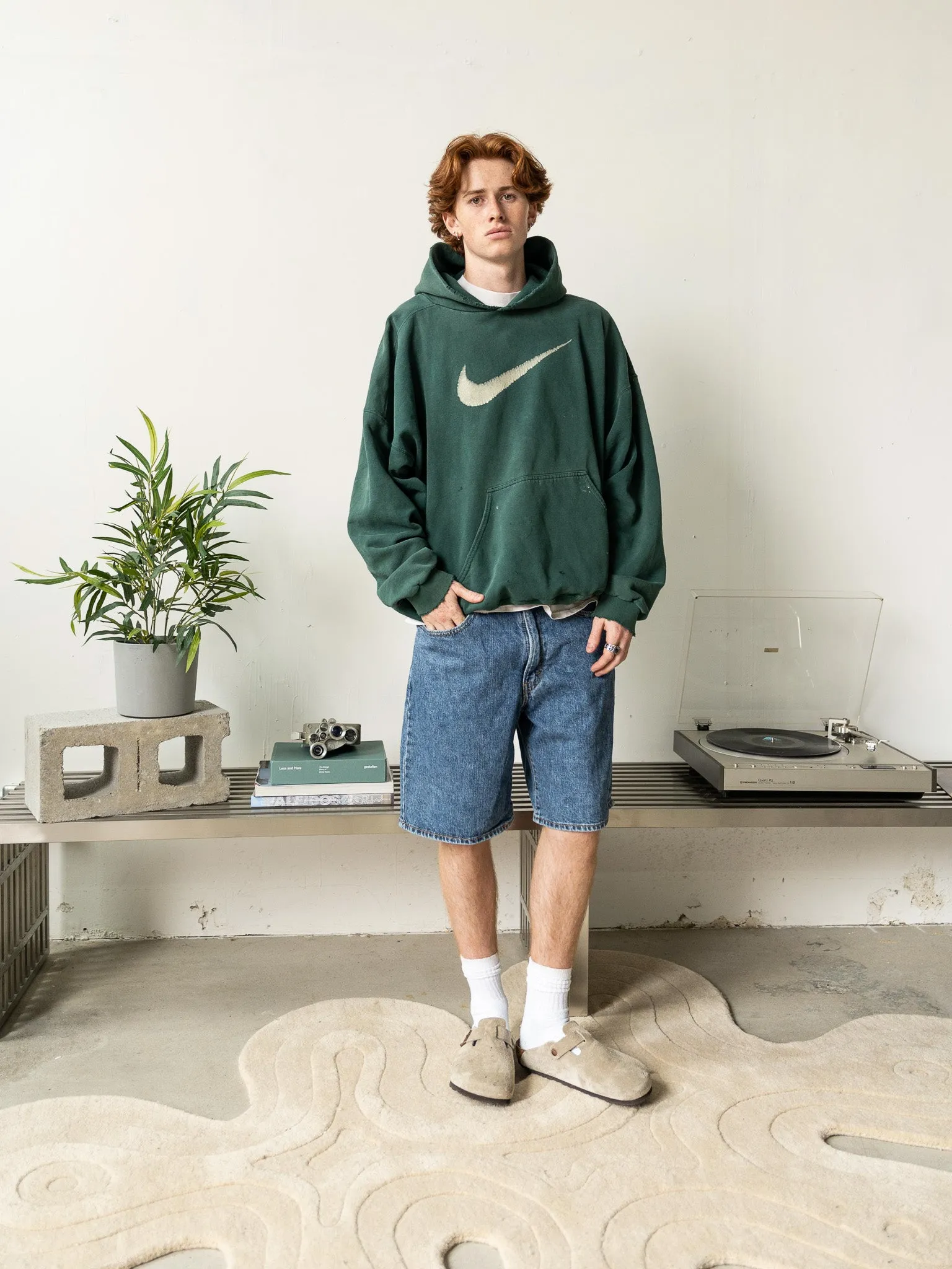 Vintage 90s Forest Green Nike Hoodie (XXL) sold by Rebalance Vintage