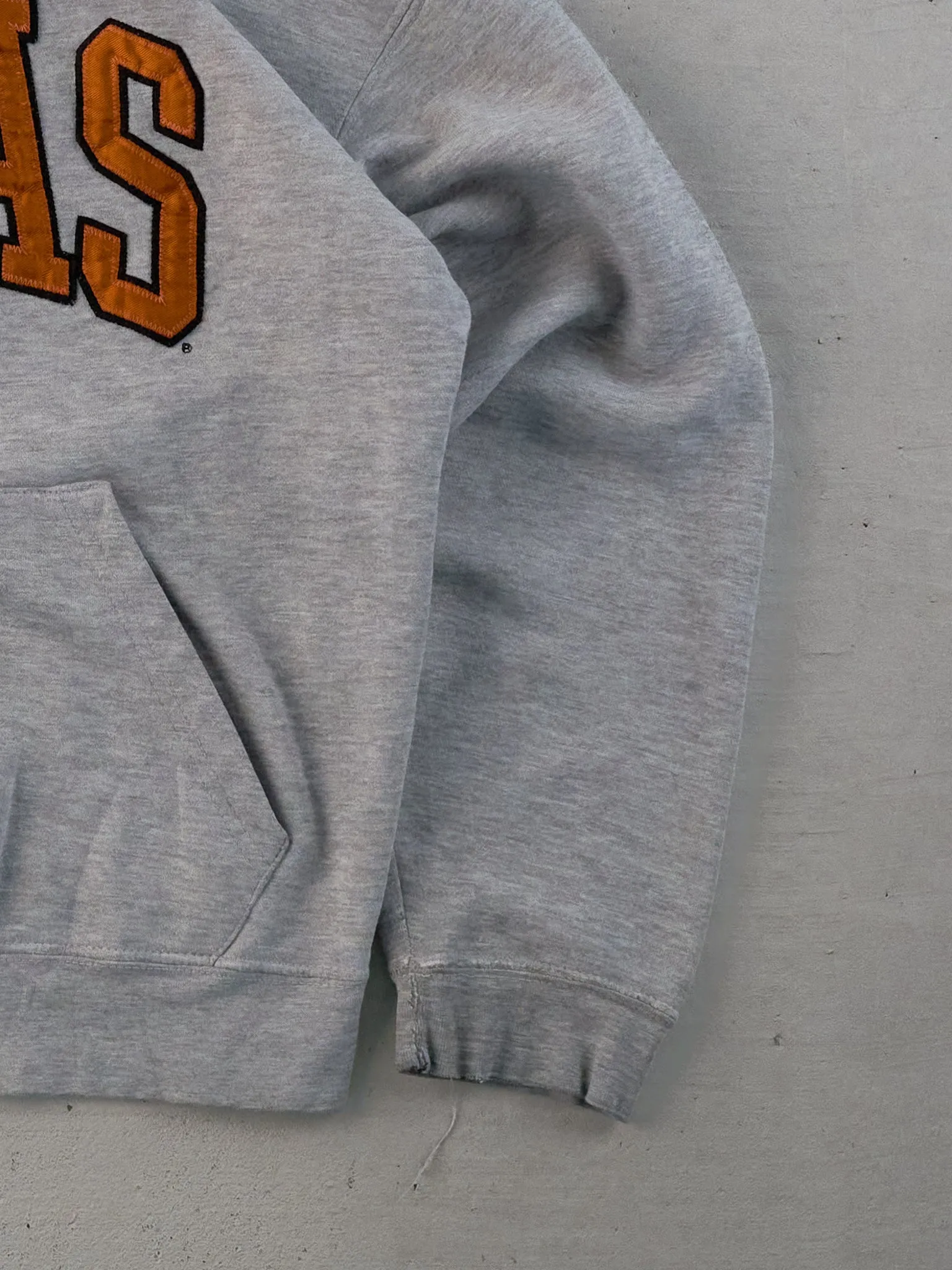 Vintage 90s Grey and Orange Texas Longhorns Hoodie (L) sold by Rebalance Vintage product image thumbnail 3