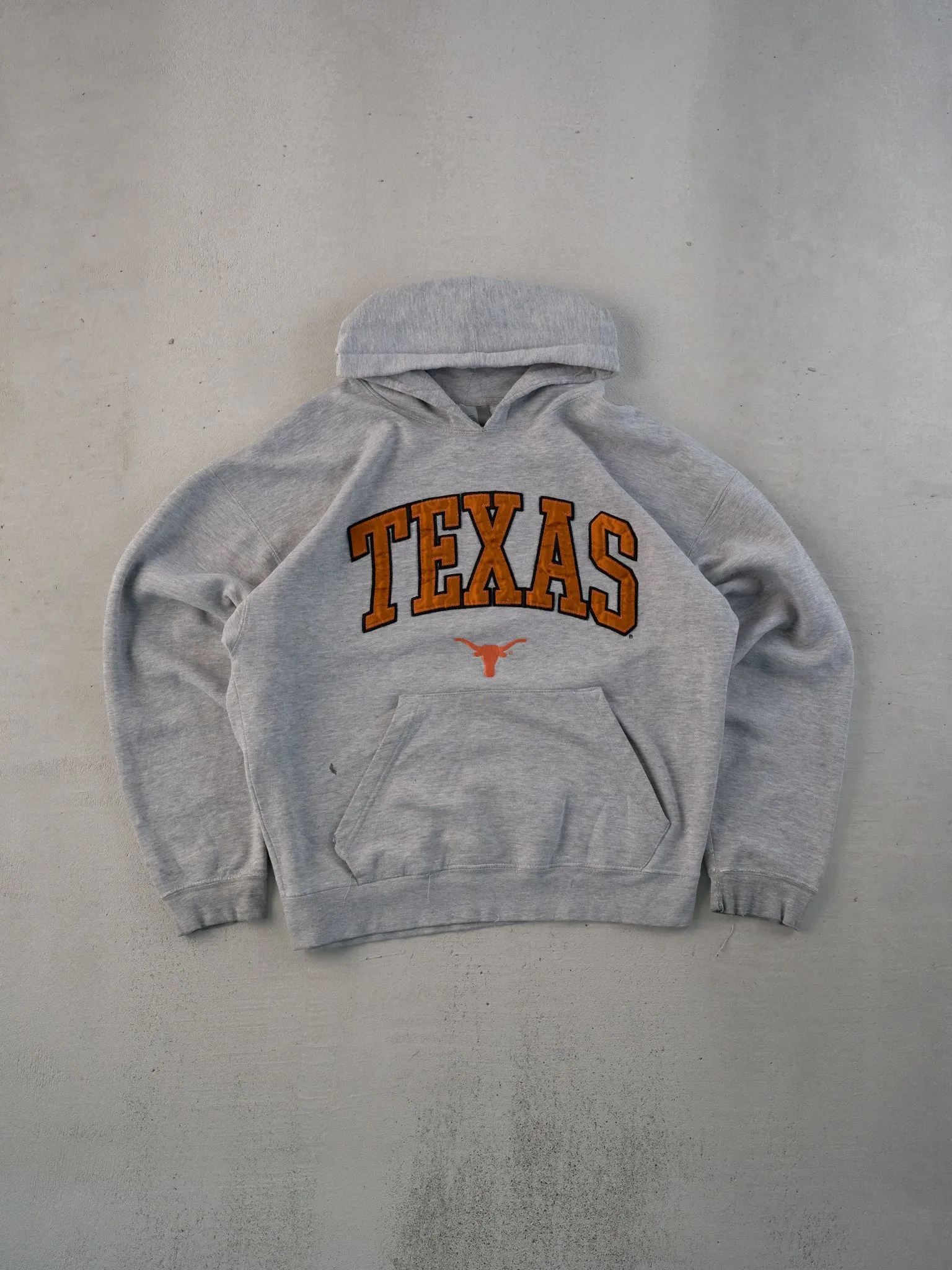 Vintage 90s Grey and Orange Texas Longhorns Hoodie (L) sold by Rebalance Vintage