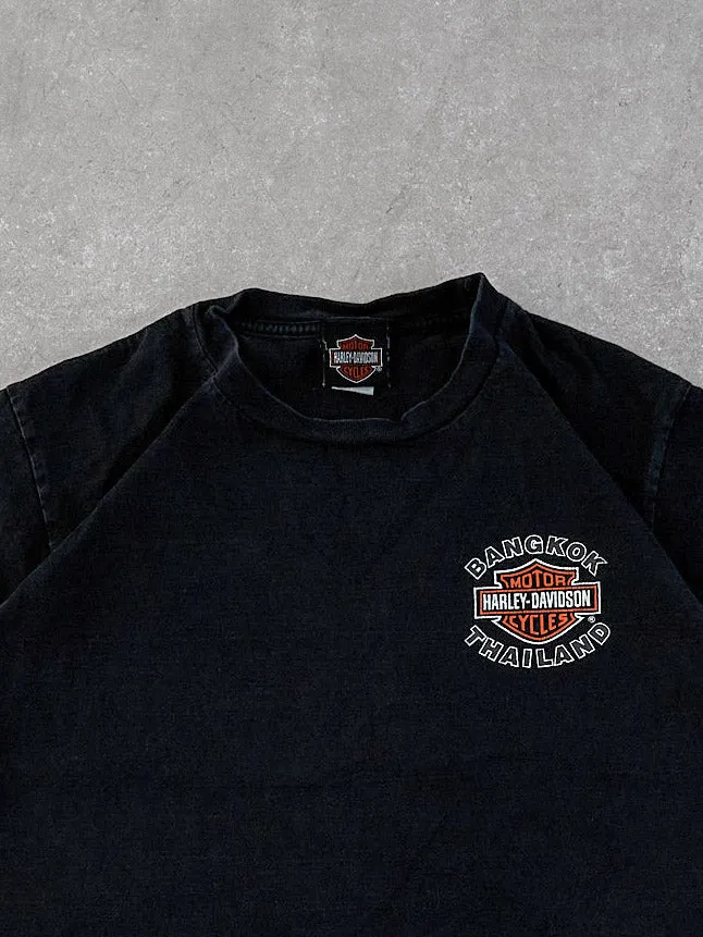 Vintage Black Harley Davidson Bangkok Thailand Graphic Tee (M) sold by Rebalance Vintage product image thumbnail 3