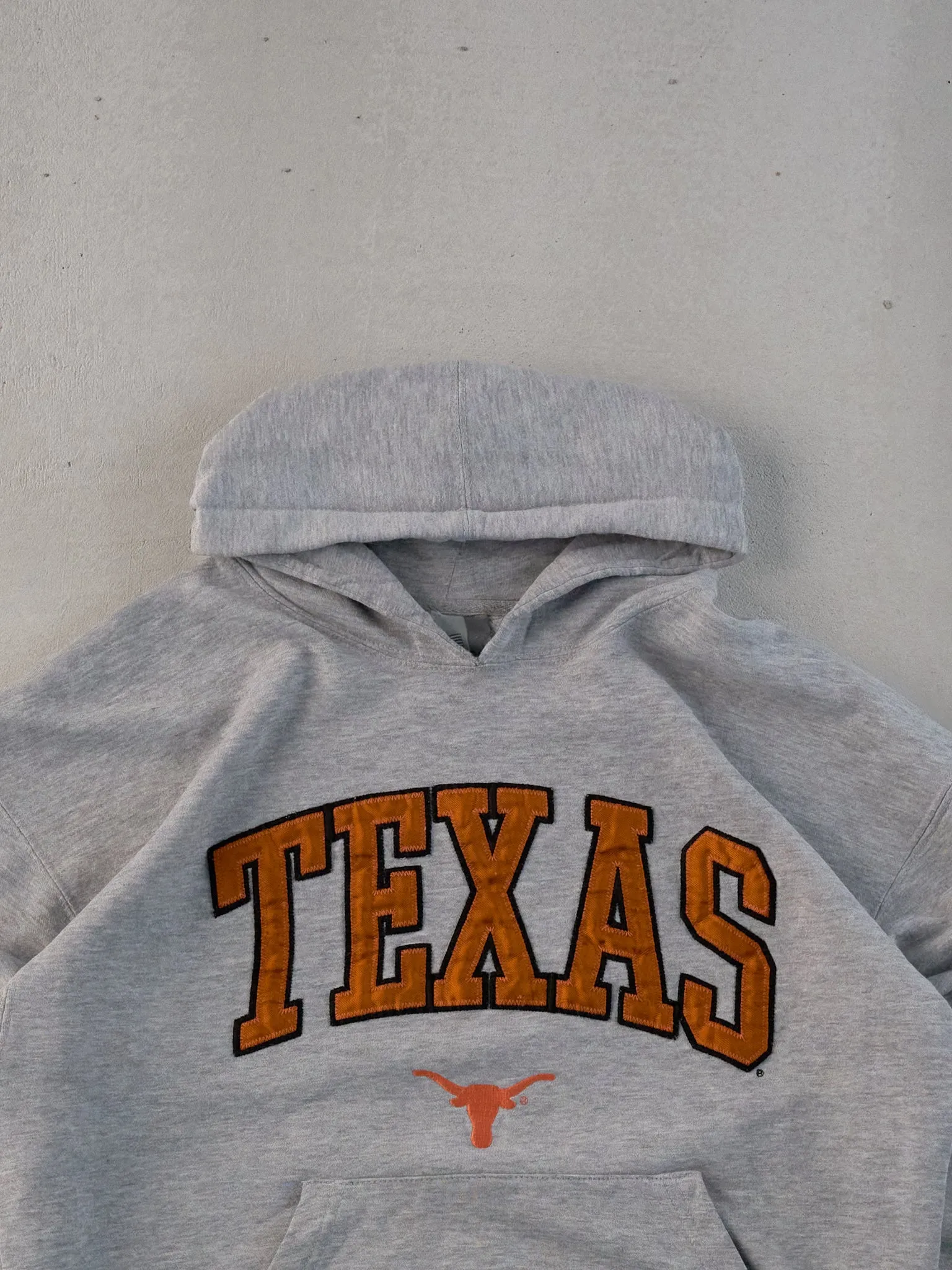 Vintage 90s Grey and Orange Texas Longhorns Hoodie (L) sold by Rebalance Vintage product image thumbnail 2
