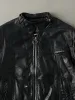 Vintage 90s Black Sears Biker Jacket (M) sold by Rebalance Vintage