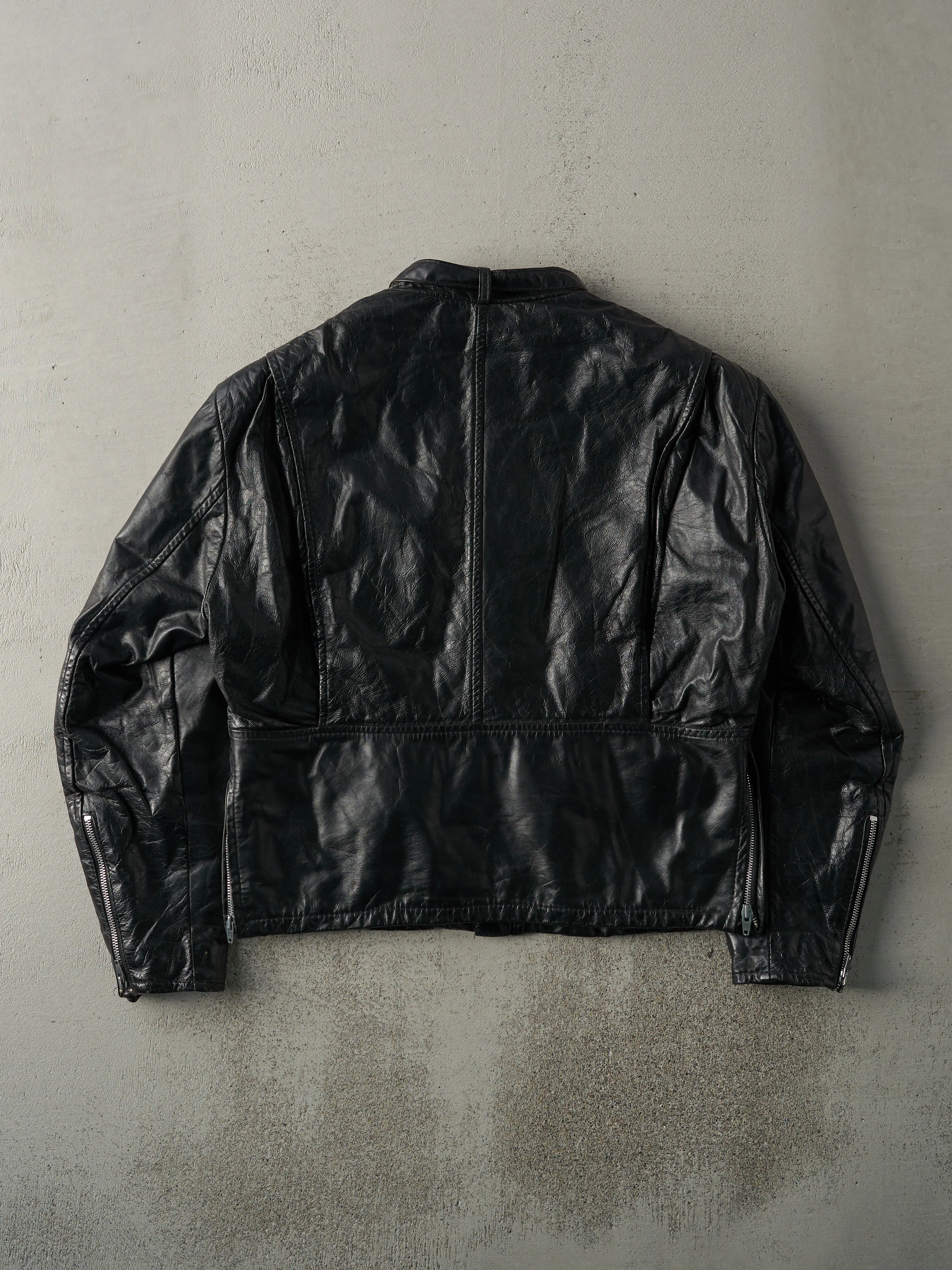 Vintage 90s Black Sears Biker Jacket (M) sold by Rebalance Vintage product image thumbnail 3