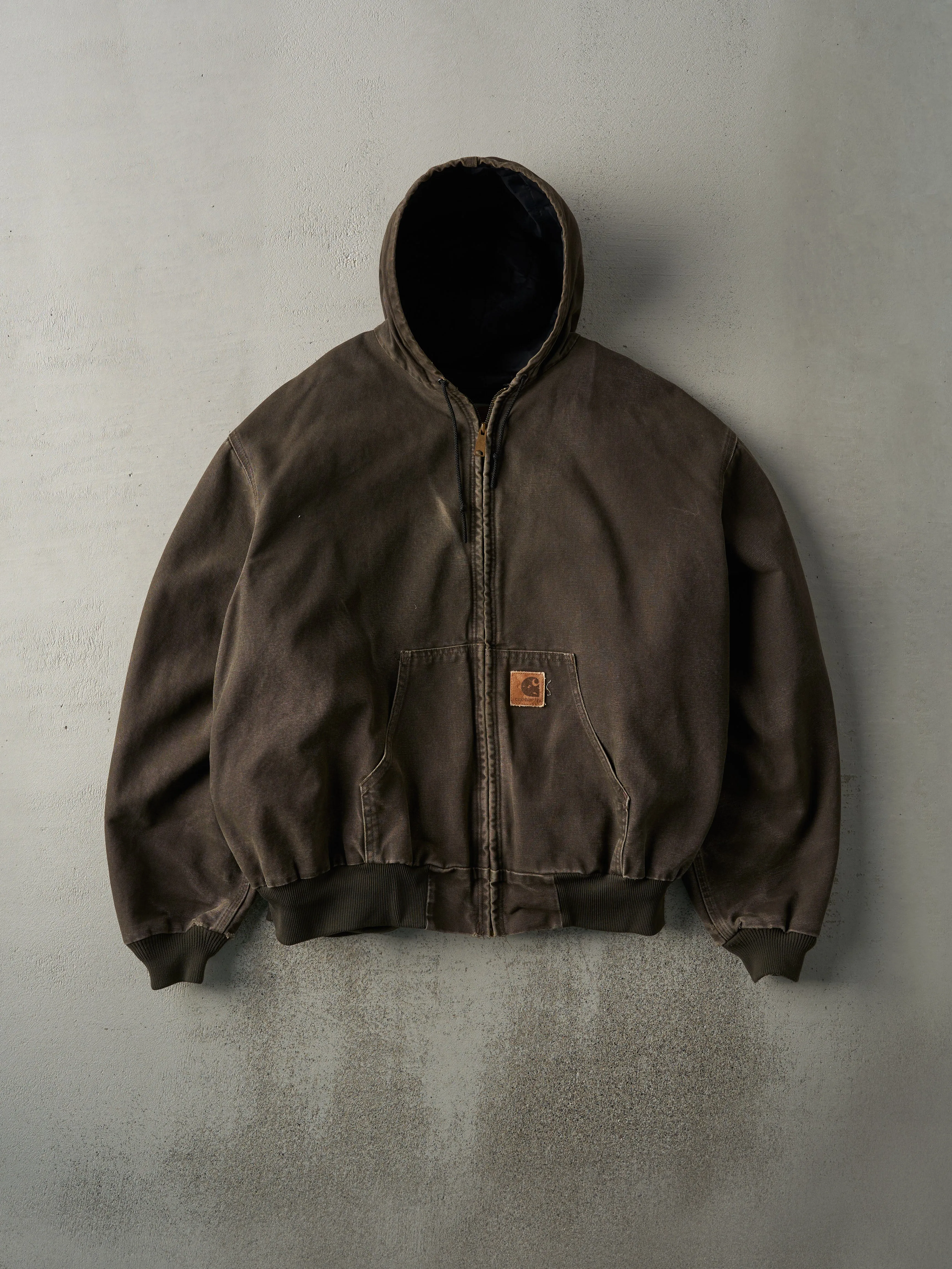 Vintage Y2K Brown Carhartt Hooded Work Jacket (XXXL) sold by Rebalance Vintage