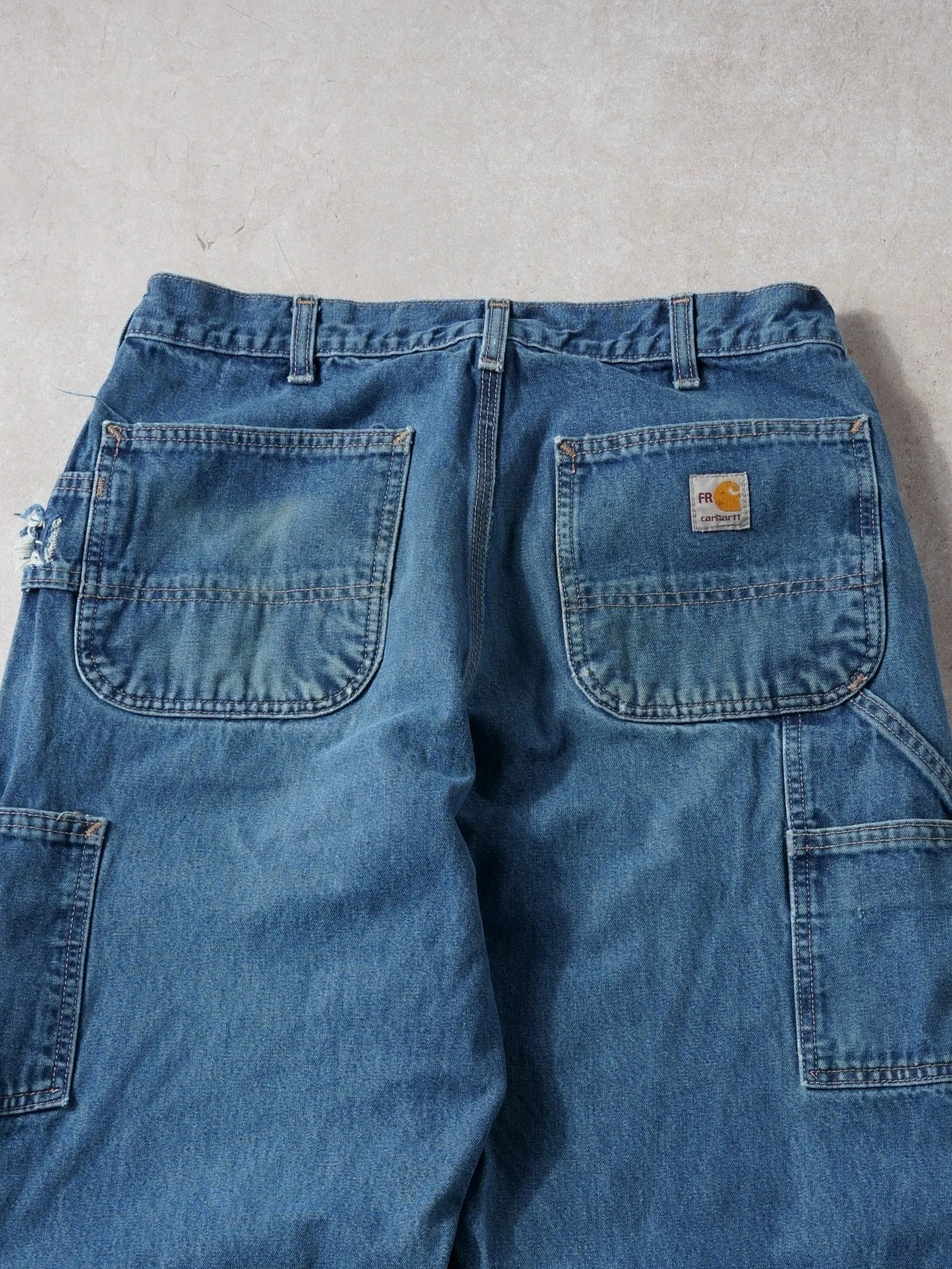 Vintage 90s Blue Carhartt Carpenter Denim Jeans (32x30) sold by Rebalance Vintage product image thumbnail 4