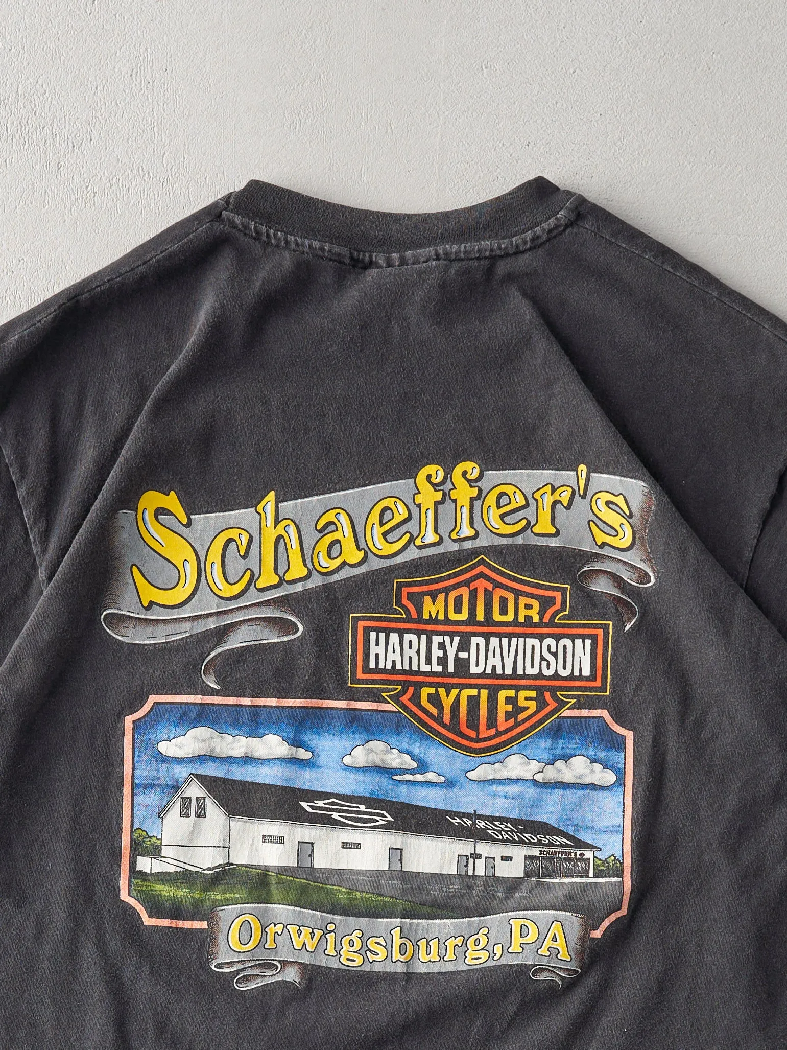 Vintage 90s Black Harley Single Stitch Tee (L) sold by Rebalance Vintage product image thumbnail 4