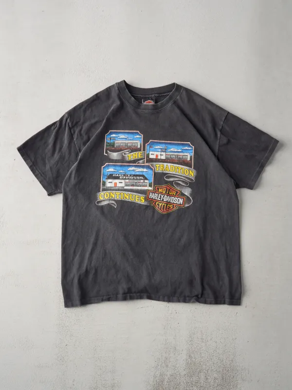 Vintage 90s Black Harley Single Stitch Tee (L) sold by Rebalance Vintage
