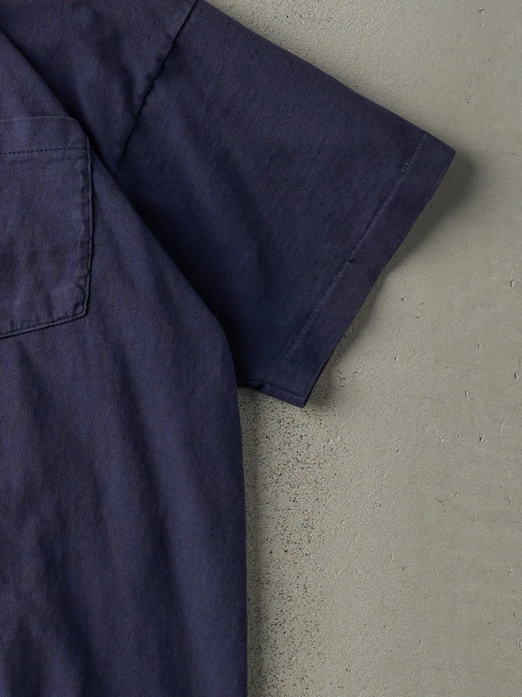 Vintage 90s Navy Blue Single Stitch Pocket Tee (M/L) sold by Rebalance Vintage product image thumbnail 3