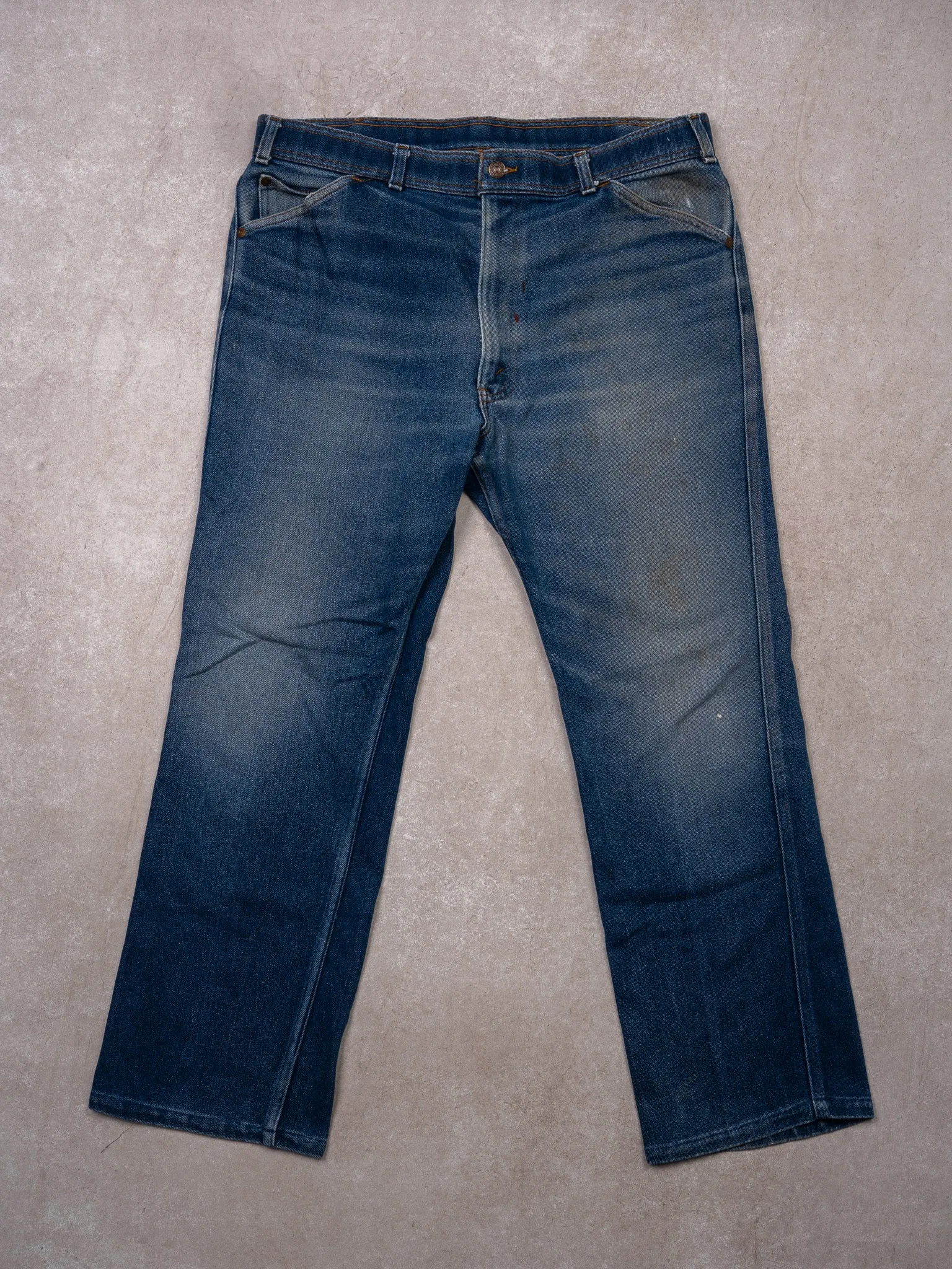 Vintage 70s Blue Levi Action Casual Jeans (36 x 30) sold by Rebalance Vintage