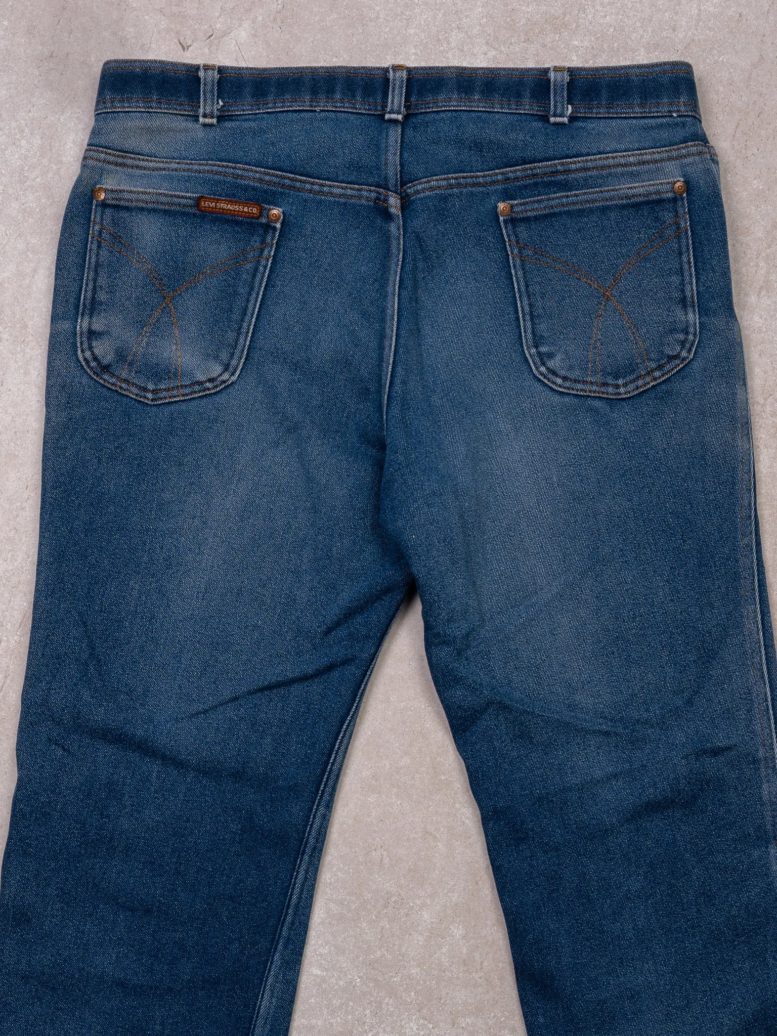 Vintage 70s Blue Levi Action Casual Jeans (36 x 30) sold by Rebalance Vintage product image thumbnail 4