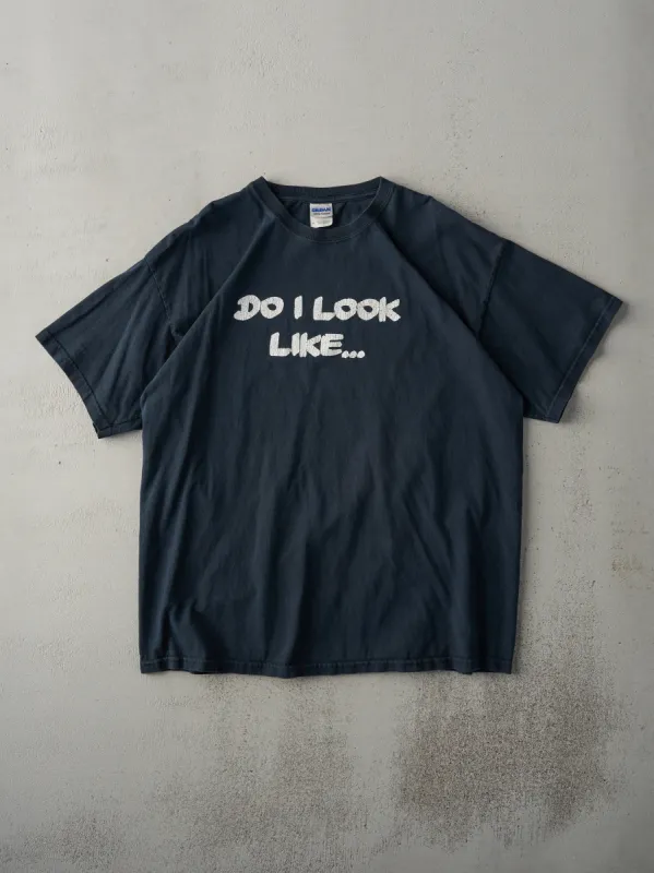 Vintage Y2K Black "Do I Look Like" Tee (L) sold by Rebalance Vintage