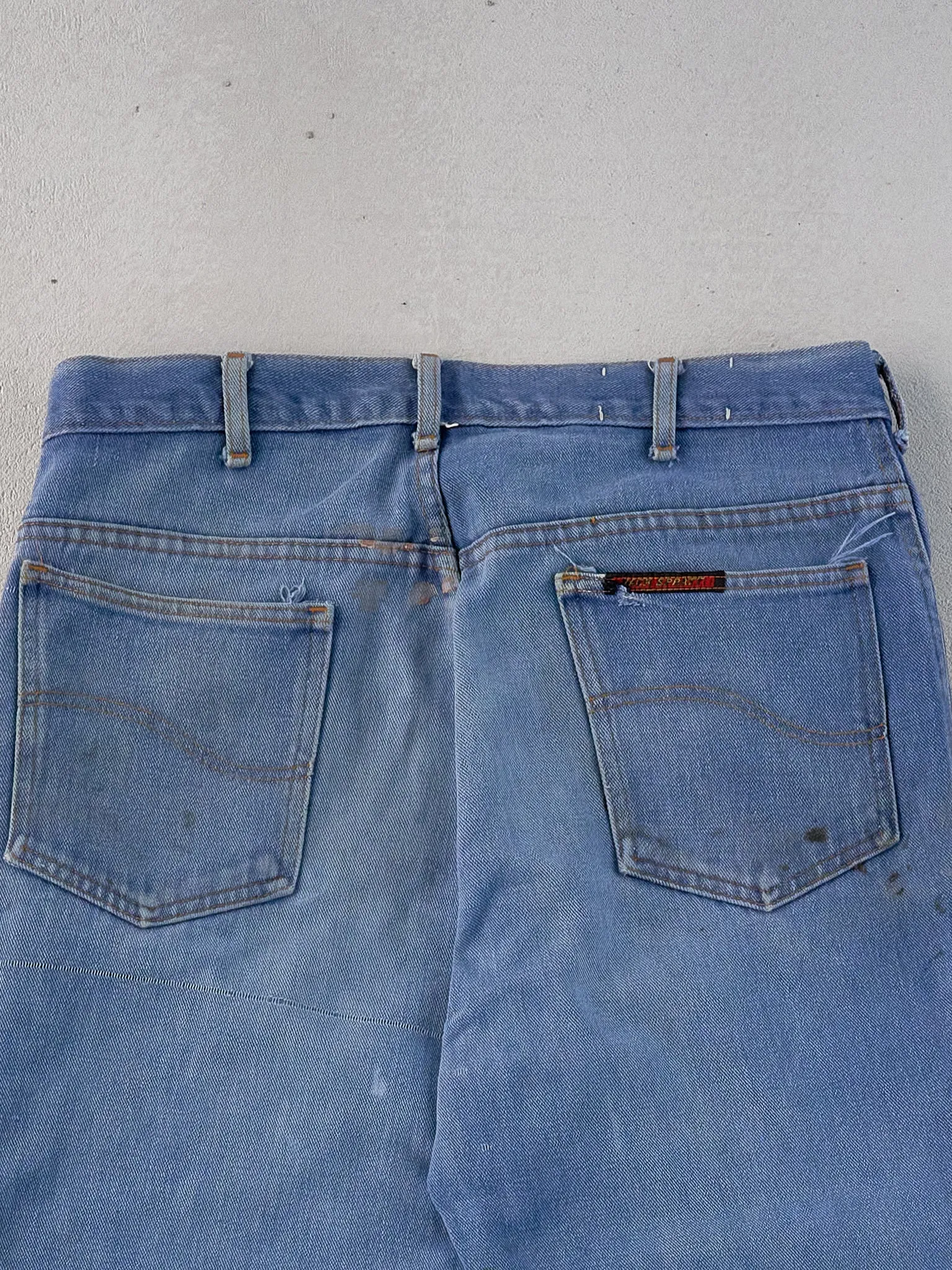 Vintage 70s Blue Jack Spratt Denim Flared Jeans (33x29) sold by Rebalance Vintage product image thumbnail 4