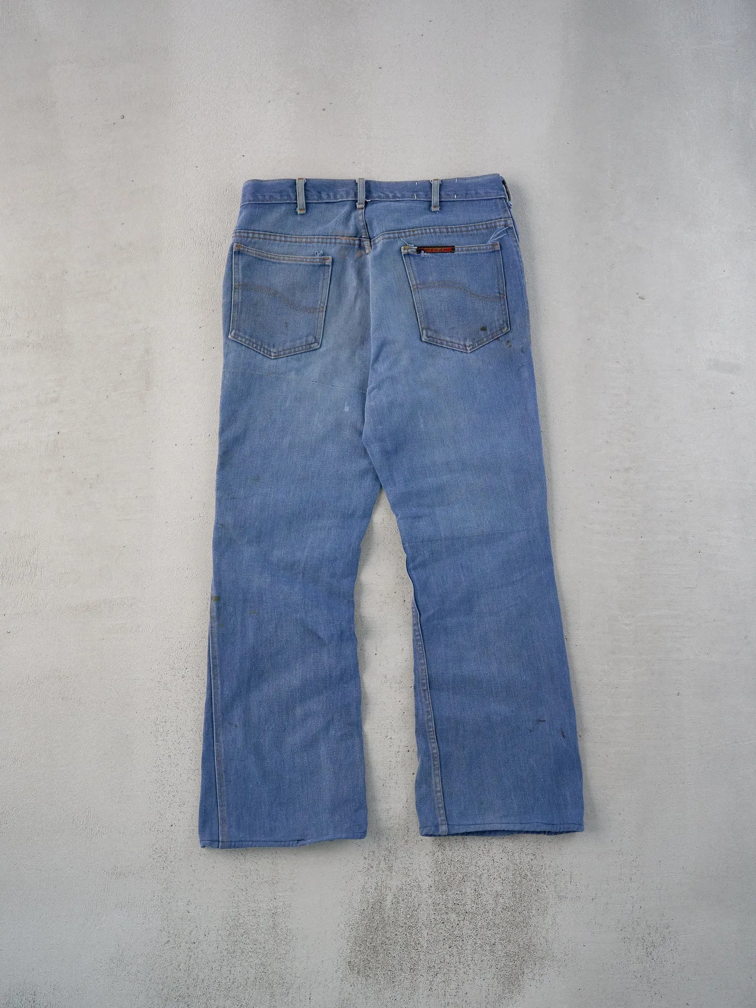 Vintage 70s Blue Jack Spratt Denim Flared Jeans (33x29) sold by Rebalance Vintage product image thumbnail 2