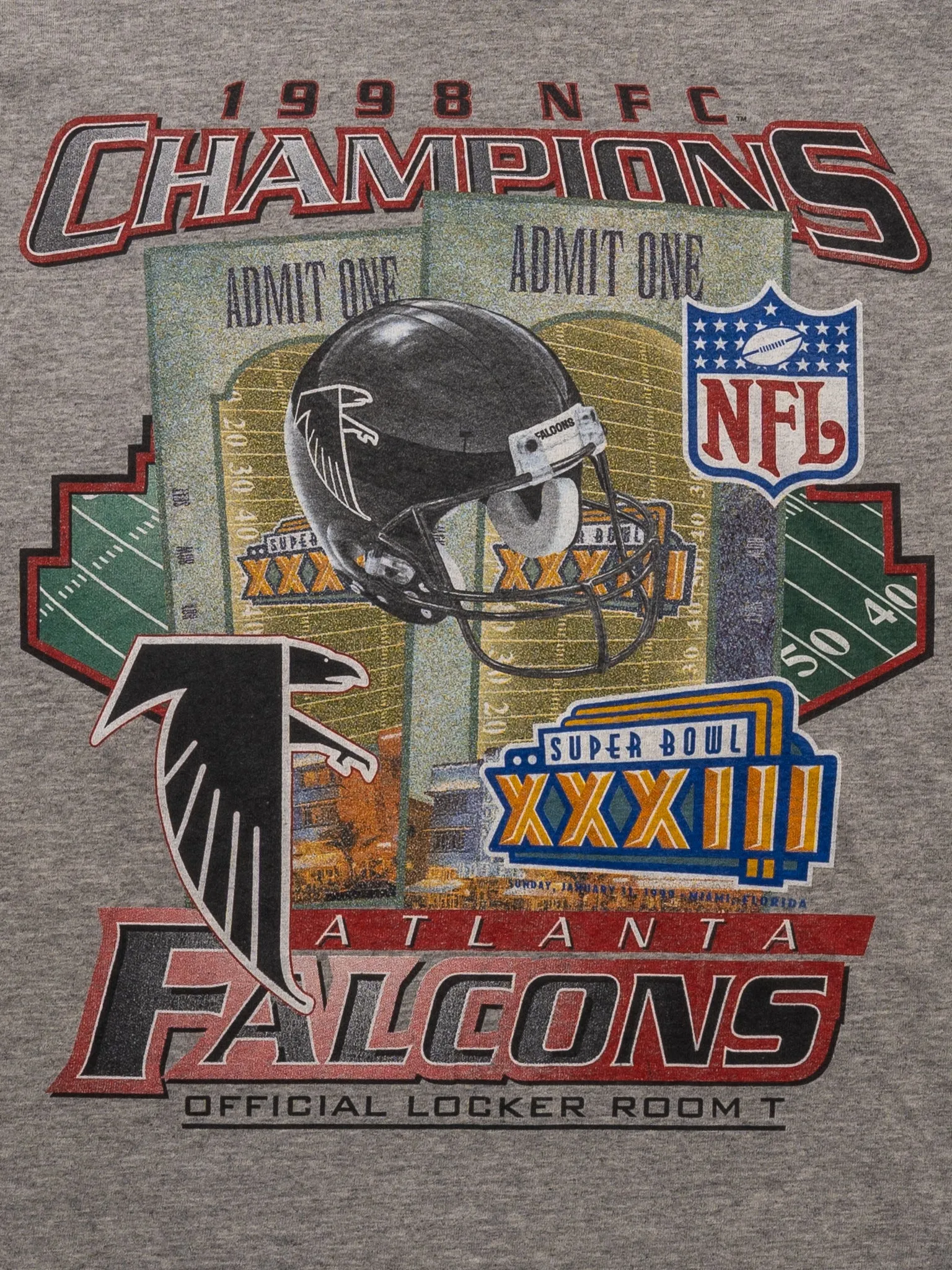 Vintage '98 Atlanta Falcons NFC Champs XXXIII x Starter Tee (S/M) sold by Rebalance Vintage product image thumbnail 2