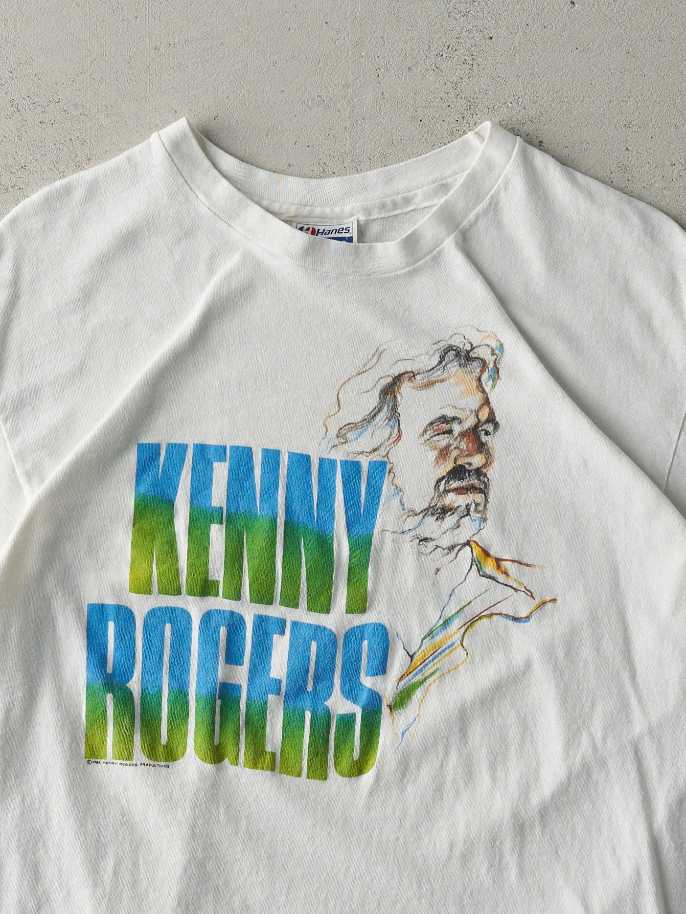 Vintage 86' White Kenny Rogers Single Stitch Tee (M) sold by Rebalance Vintage product image thumbnail 2