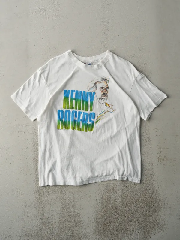 Vintage 86' White Kenny Rogers Single Stitch Tee (M) sold by Rebalance Vintage
