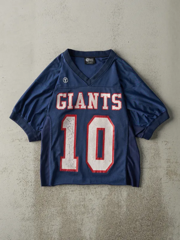 Vintage Y2K Navy Blue Giants #10 Cropped Football Jersey (S/M) sold by Rebalance Vintage