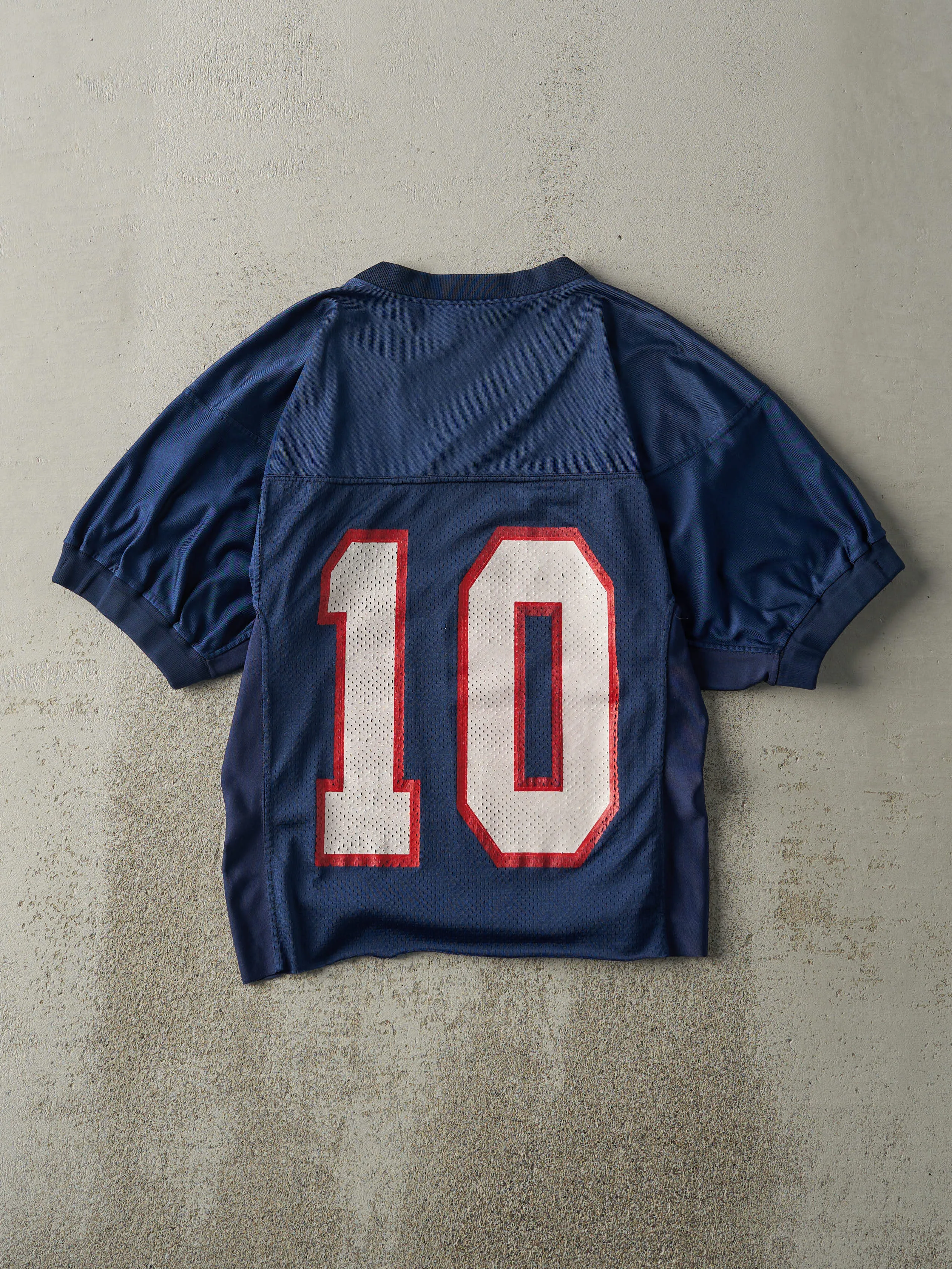 Vintage Y2K Navy Blue Giants #10 Cropped Football Jersey (S/M) sold by Rebalance Vintage product image thumbnail 3